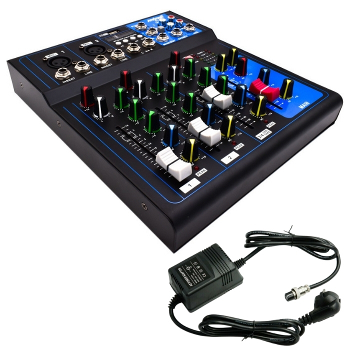 Αναλογική Κονσόλα 4 Καναλιών με Phantom Power & Bluetooth - Andowl Αναλογική Κονσόλα 4 Καναλιών με Phantom Power & Bluetooth - Andowl