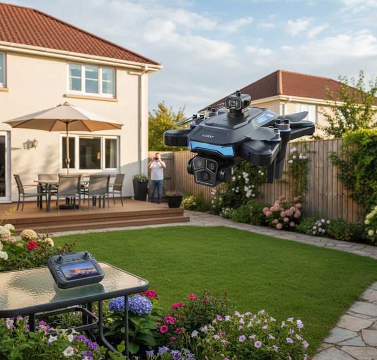 Drone με κάμερα, οθόνη, διπλό χειριστήριο και LED φωτισμό Drone με κάμερα, οθόνη, διπλό χειριστήριο και LED φωτισμό