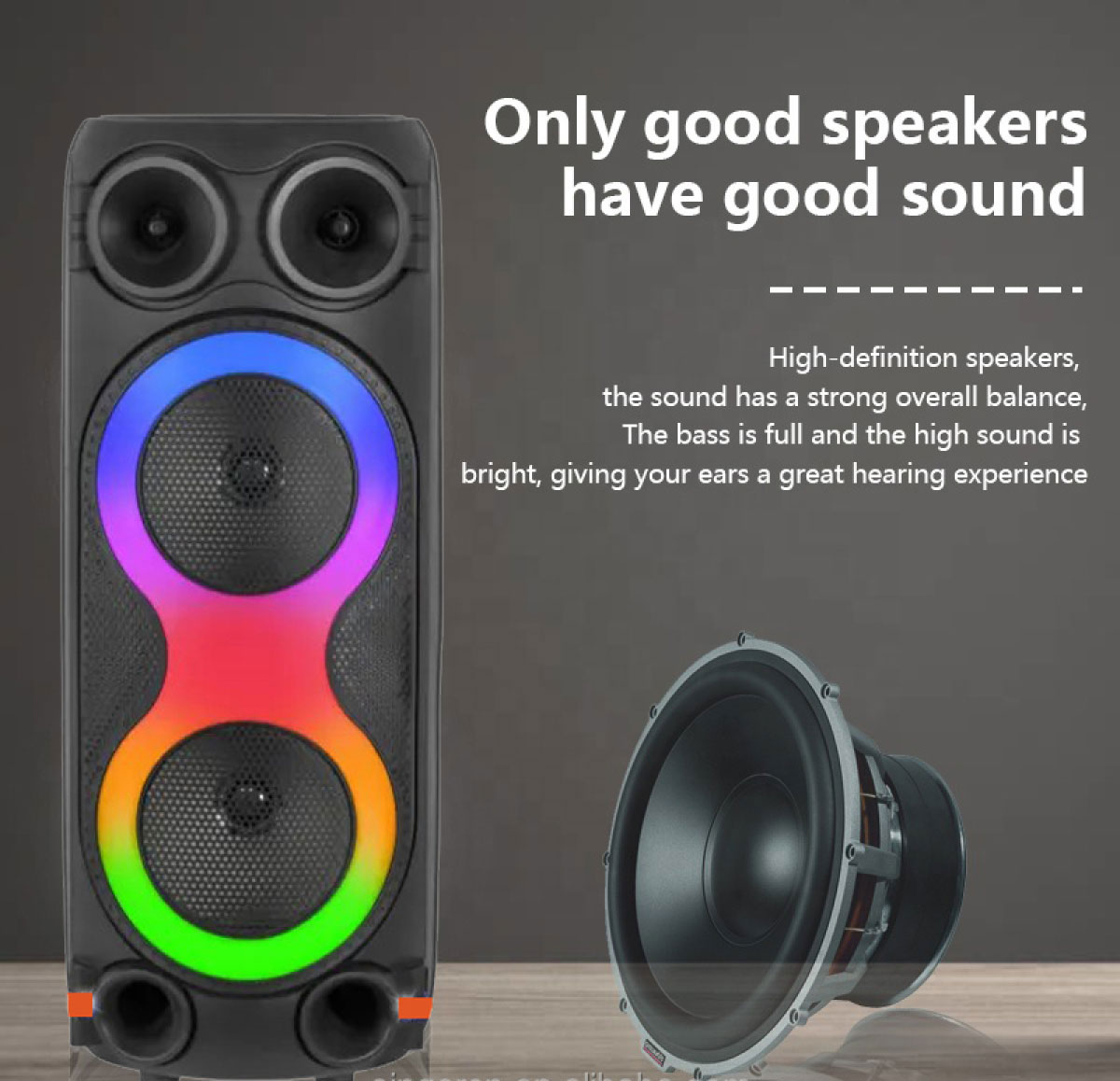 Φορητό Bluetooth 5.3 Ηχείο 8″ με Μικρόφωνο, Χειριστήριο και LED RGB Φωτισμό CH-8868 Φορητό Bluetooth 5.3 Ηχείο 8″ με Μικρόφωνο, Χειριστήριο και LED RGB Φωτισμό CH-8868