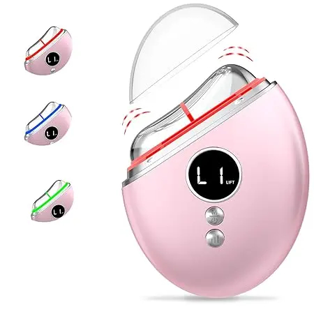 Συσκευή Gua Sha Προσώπου με EMS Δόνηση, Θερμότητα και Φωτοθεραπεία 3 Χρωμάτων Συσκευή Gua Sha Προσώπου με EMS Δόνηση, Θερμότητα και Φωτοθεραπεία 3 Χρωμάτων