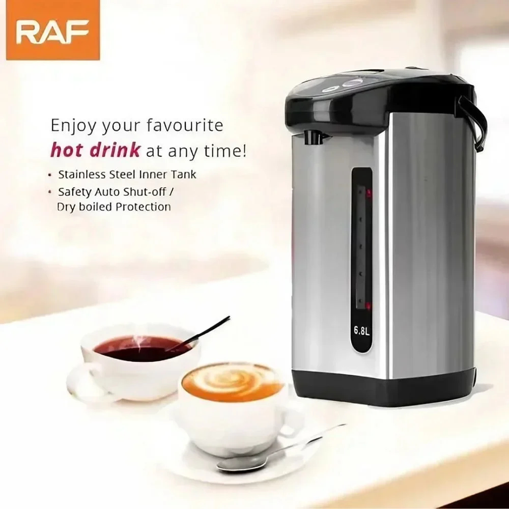 Ηλεκτρικός Βραστήρας Νερού με Αντλία 6.8L & Περιστρεφόμενη Βάση 800W - RAF Ηλεκτρικός Βραστήρας Νερού με Αντλία 6.8L & Περιστρεφόμενη Βάση 800W - RAF