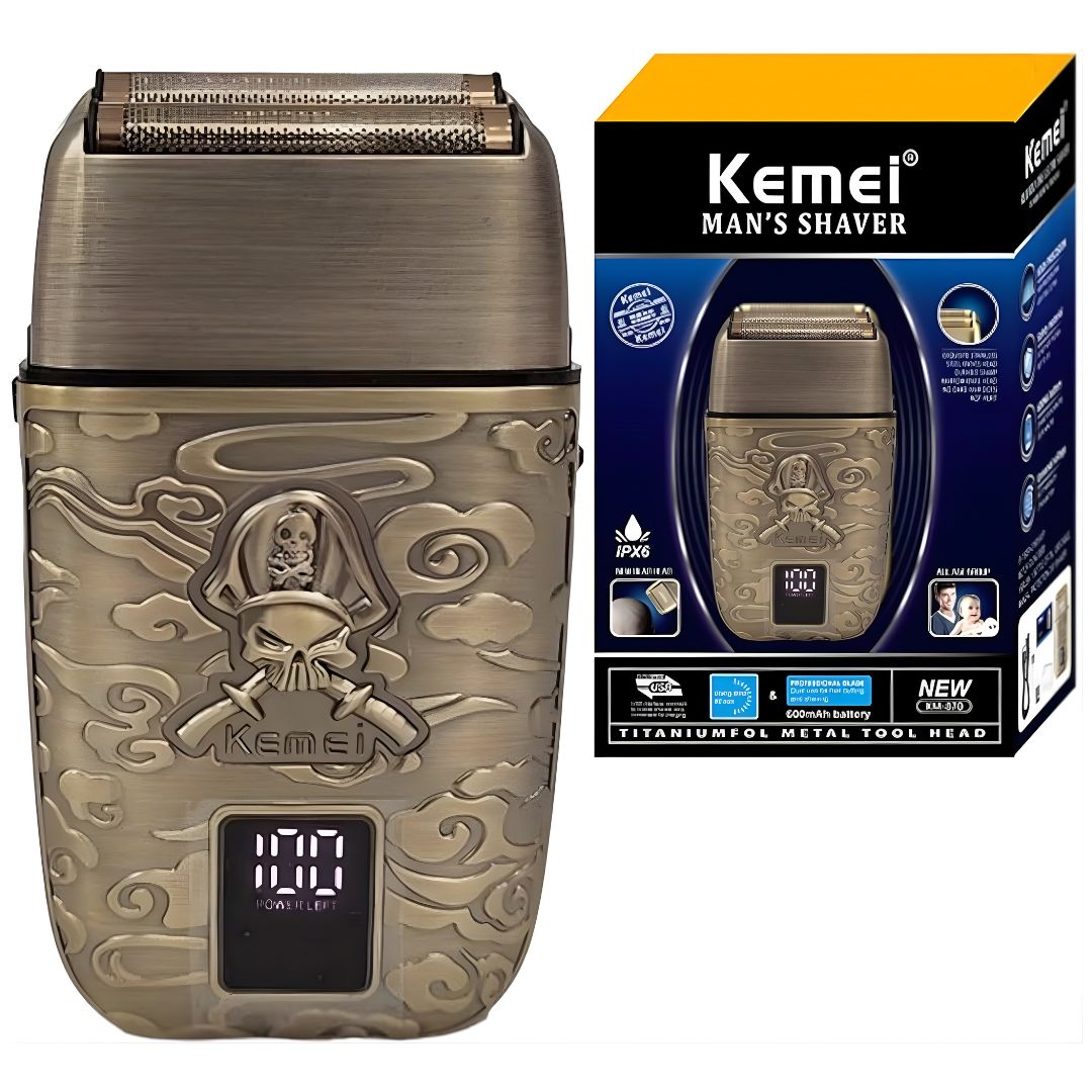 Επαγγελματική Ξυριστική Μηχανή Διπλής Λεπίδας Προσώπου & Σώματος Kemei Επαγγελματική Ξυριστική Μηχανή Διπλής Λεπίδας Προσώπου & Σώματος Kemei
