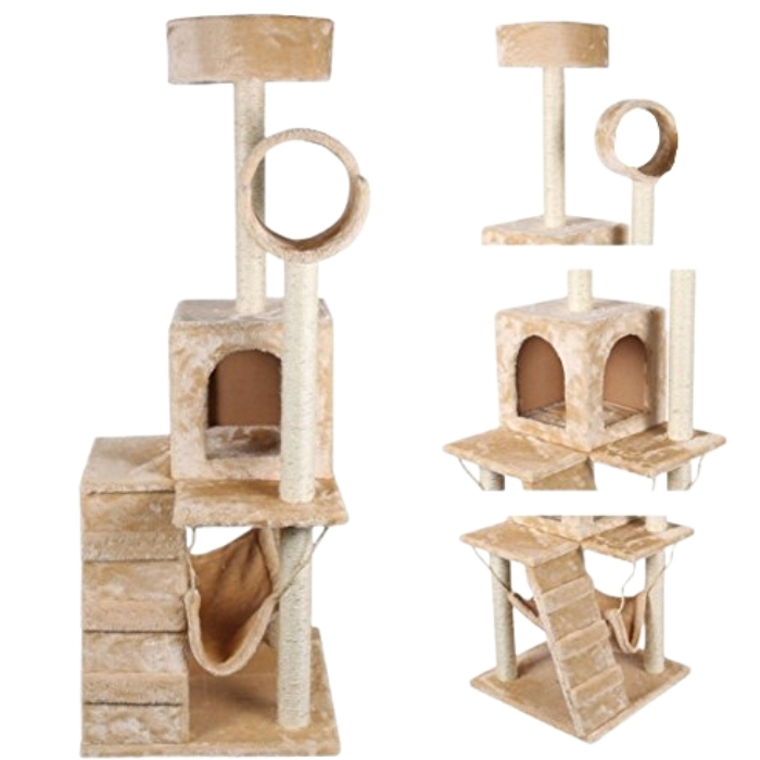 Γατόδεντρο με Ονυχοδρόμιο Πολλαπλών Επιπέδων 133 cm - Aigostar Γατόδεντρο με Ονυχοδρόμιο Πολλαπλών Επιπέδων 133 cm - Aigostar