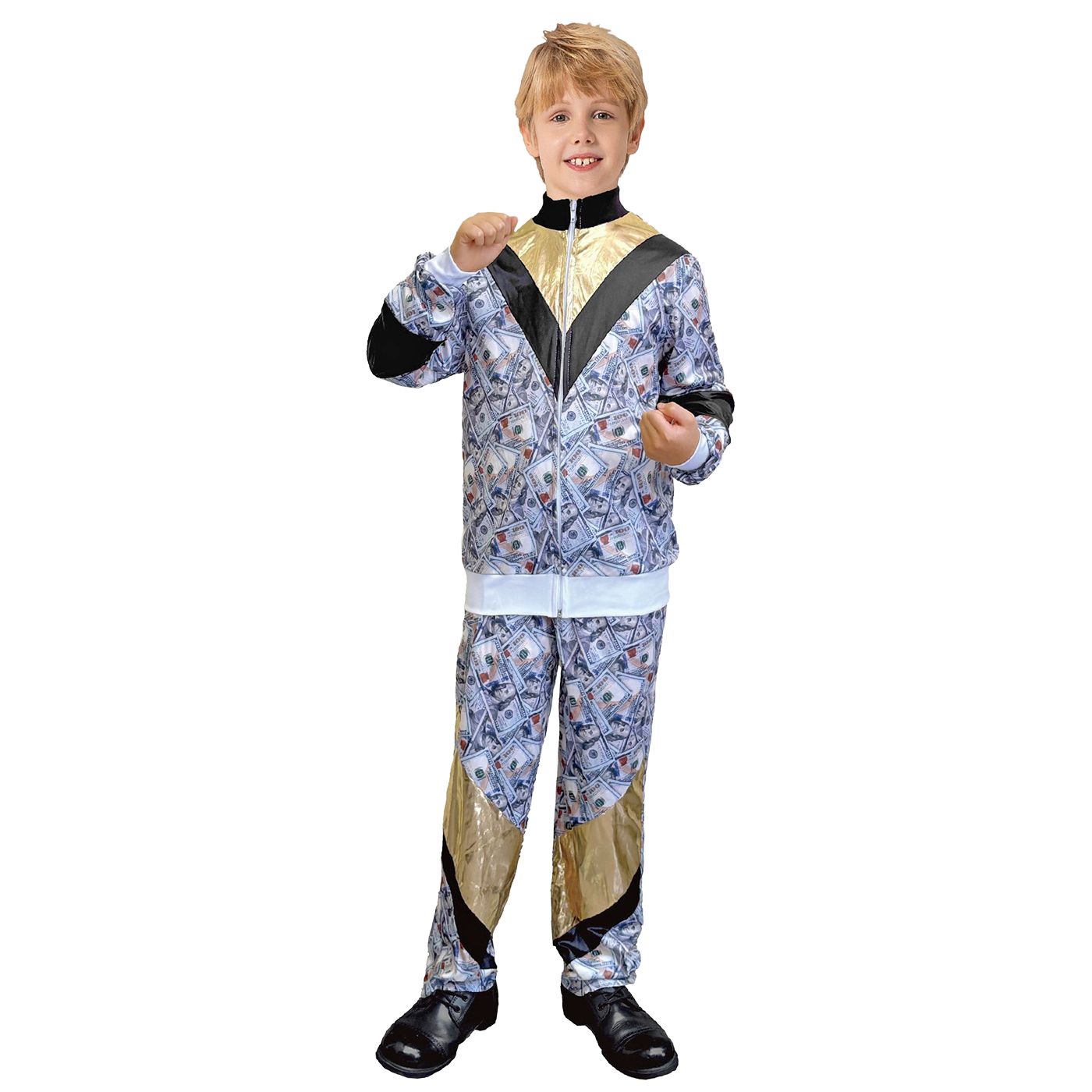 Παιδική Στολή Trapper με Σχέδιο Χαρτονομίσματα με Παντελόνι και Τζάκετ Αποκριάτικη Carnavalista Παιδική Στολή Trapper με Σχέδιο Χαρτονομίσματα με Παντελόνι και Τζάκετ Αποκριάτικη Carnavalista