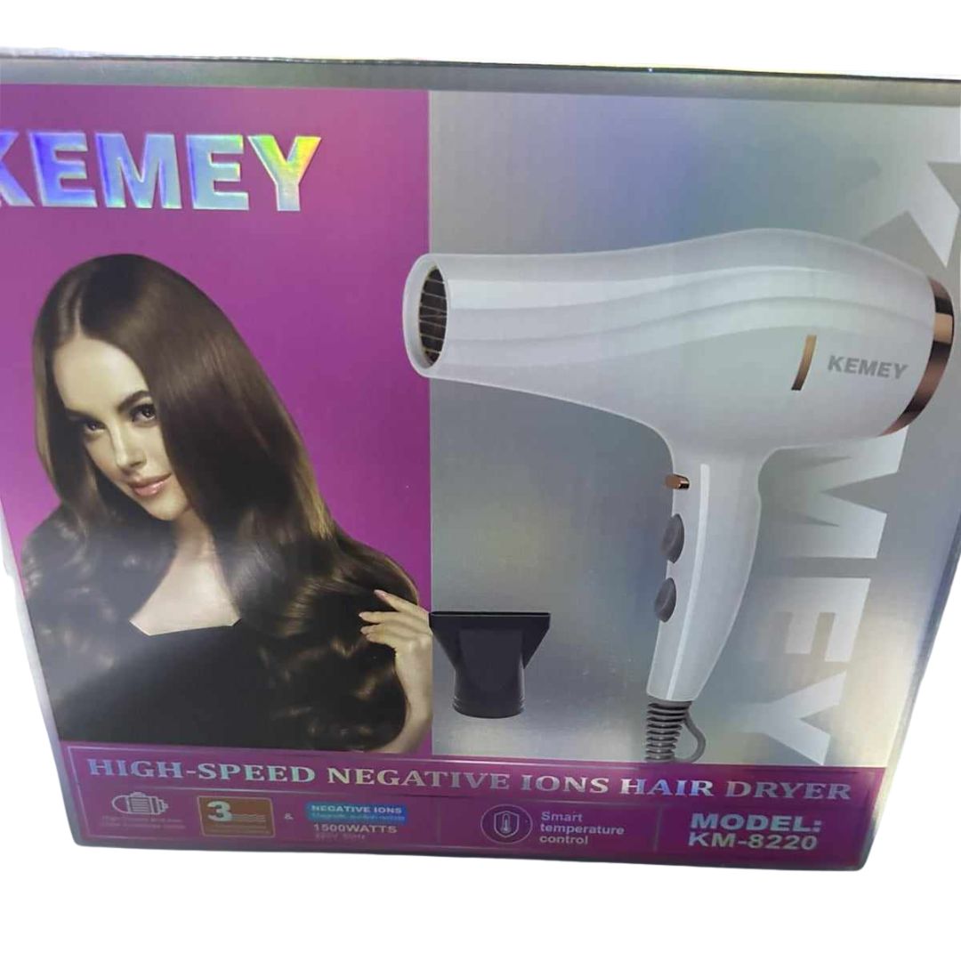 Πιστολάκι Μαλλιών High-Speed με Αρνητικά Ιόντα 1500W & Έξυπνο Έλεγχο Θερμοκρασίας - KEMEI Πιστολάκι Μαλλιών High-Speed με Αρνητικά Ιόντα 1500W & Έξυπνο Έλεγχο Θερμοκρασίας - KEMEI