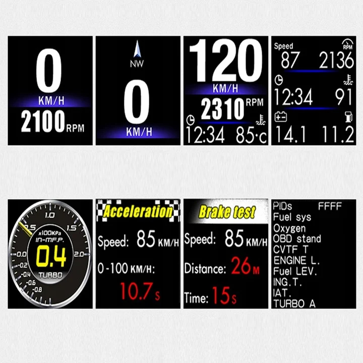 Ψηφιακός Μετρητής Αυτοκινήτου OBD2 + GPS HUD με Συναγερμό Υπερβολικής Ταχύτητας Ψηφιακός Μετρητής Αυτοκινήτου OBD2 + GPS HUD με Συναγερμό Υπερβολικής Ταχύτητας