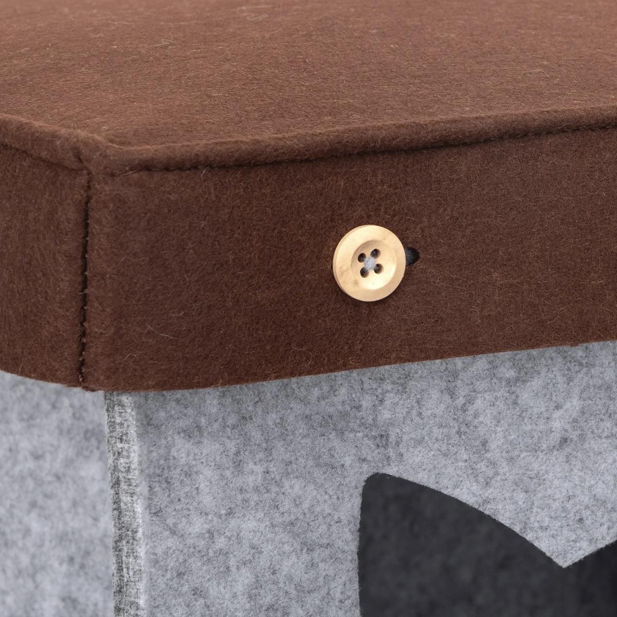 Σπιτάκι - Φωλιά Ξεκούρασης για Γάτες 34×34×33 cm Γκρι/Καφέ Σπιτάκι - Φωλιά Ξεκούρασης για Γάτες 34×34×33 cm Γκρι/Καφέ