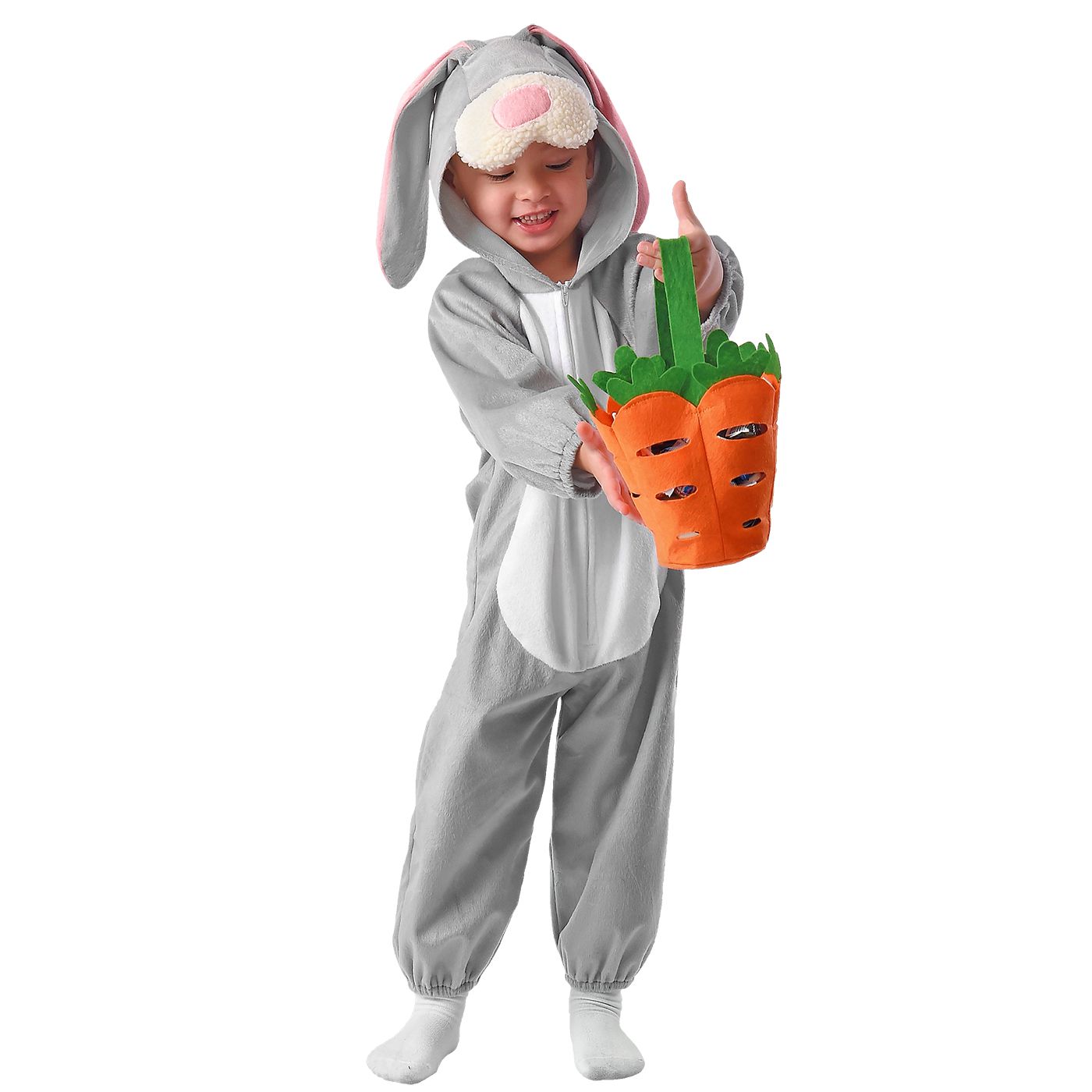 Μπεμπέ Ολόσωμη Στολή Λαγουδάκι με Καλαθάκι Καρότο 1-4 Ετών - Carnavalista