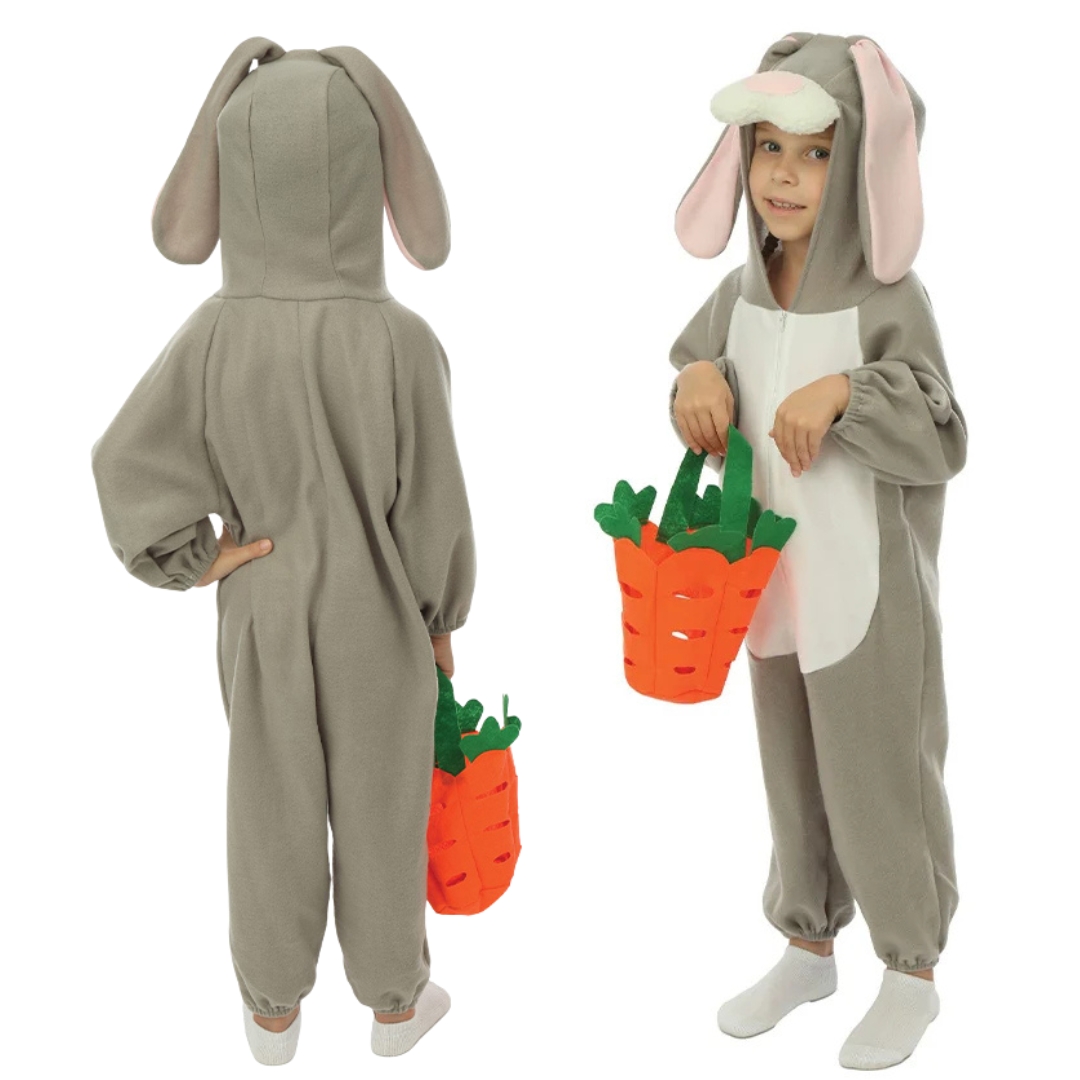 Μπεμπέ Ολόσωμη Στολή Λαγουδάκι με Καλαθάκι Καρότο 1-4 Ετών - Carnavalista
