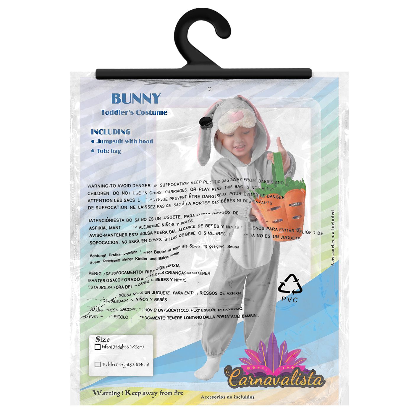 Μπεμπέ Ολόσωμη Στολή Λαγουδάκι με Καλαθάκι Καρότο 1-4 Ετών - Carnavalista