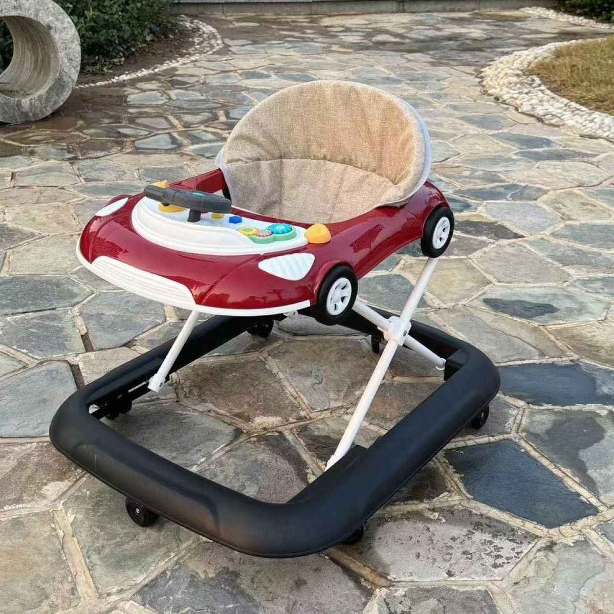 Περπατούρα Αυτοκινητάκι Μωρού Ρυθμιζόμενου Ύψους με Μουσική & Τιμόνι Περπατούρα Αυτοκινητάκι Μωρού Ρυθμιζόμενου Ύψους με Μουσική & Τιμόνι