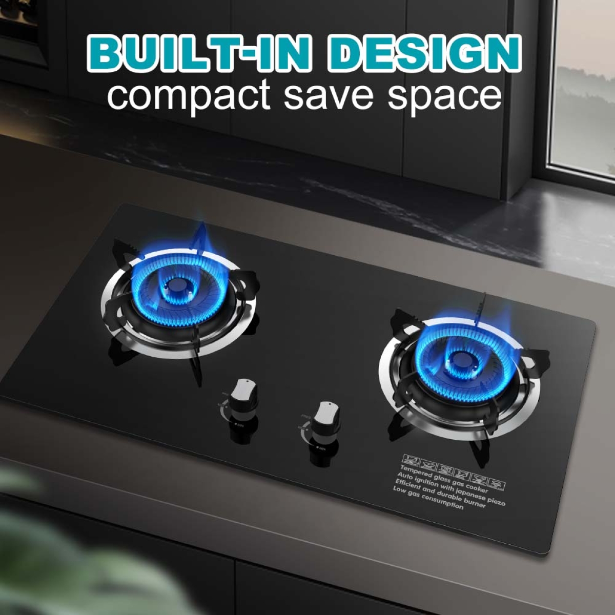 WinningStar Επιτραπέζια Διπλή Εστία Αερίου 3.5KW με Αυτόματη Ανάφλεξη ST-5662 WinningStar Επιτραπέζια Διπλή Εστία Αερίου 3.5KW με Αυτόματη Ανάφλεξη ST-5662