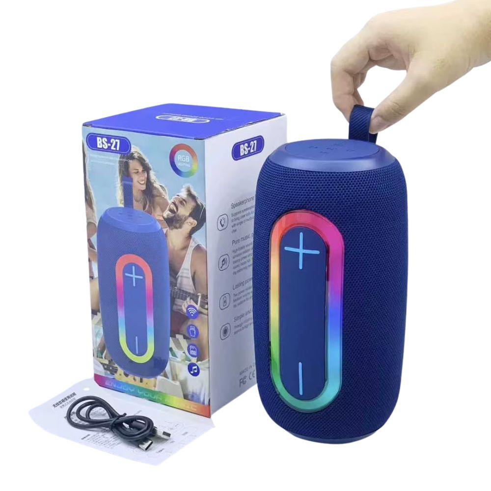 Φορητό Ηχείο Bluetooth 10W με RGB Φωτισμό, Karaoke και FM,USB,TF Μπλε Φορητό Ηχείο Bluetooth 10W με RGB Φωτισμό, Karaoke και FM,USB,TF Μπλε
