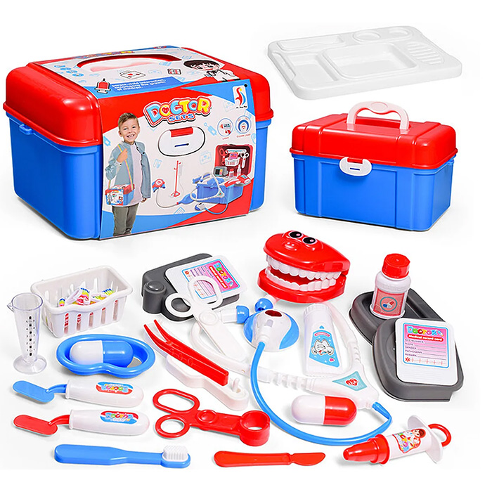 Παιδικό Βαλιτσάκι Γιατρού 19 Τεμαχίων με Αξεσουάρ και Σταθμό Εξέτασης Παιδικό Βαλιτσάκι Γιατρού 19 Τεμαχίων με Αξεσουάρ και Σταθμό Εξέτασης