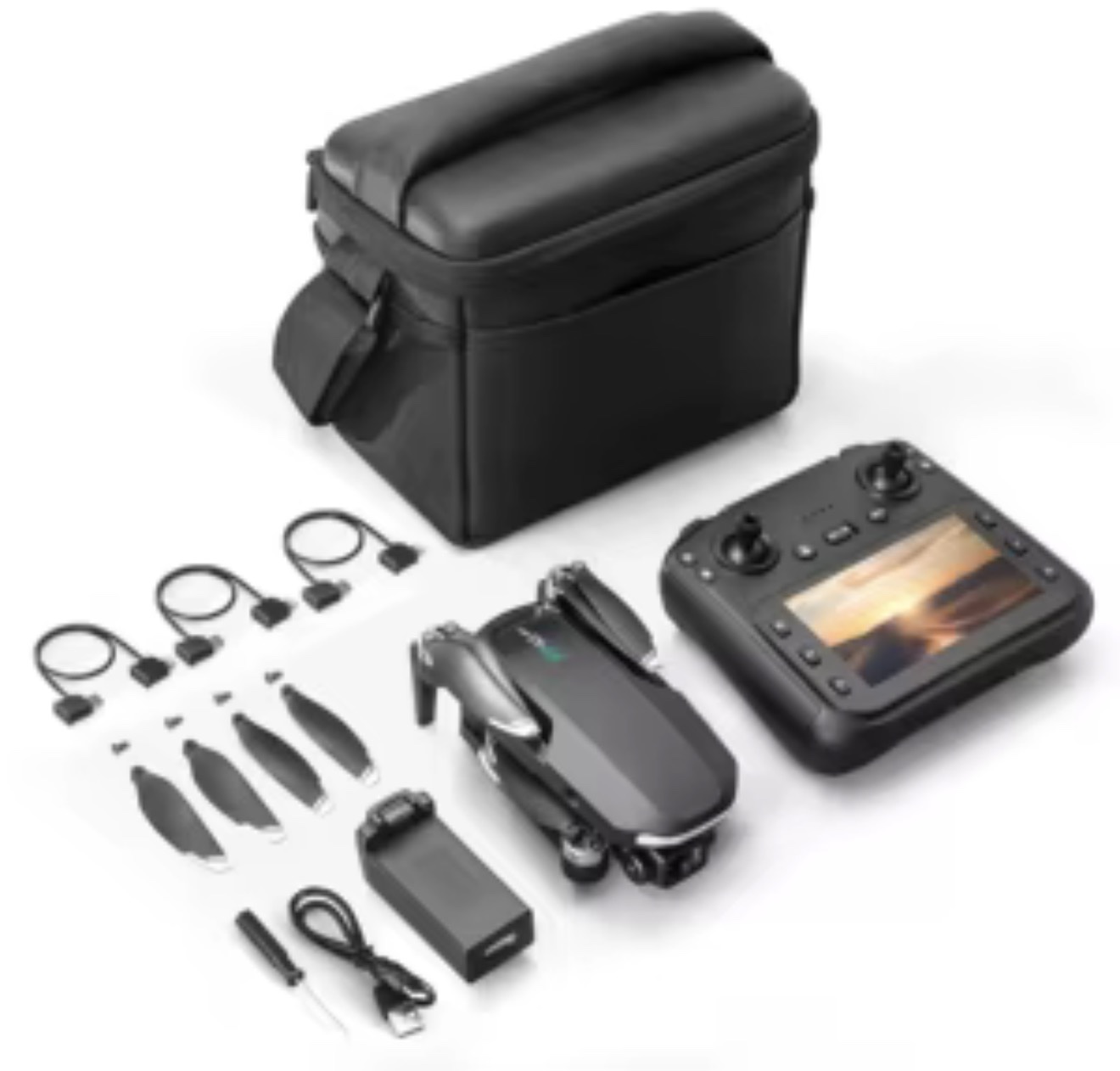 Drone Με GPS Και Διπλή Κάμερα 4K Με Τηλεχειριστήριο Και Τσάντα Μεταφοράς Drone Με GPS Και Διπλή Κάμερα 4K Με Τηλεχειριστήριο Και Τσάντα Μεταφοράς