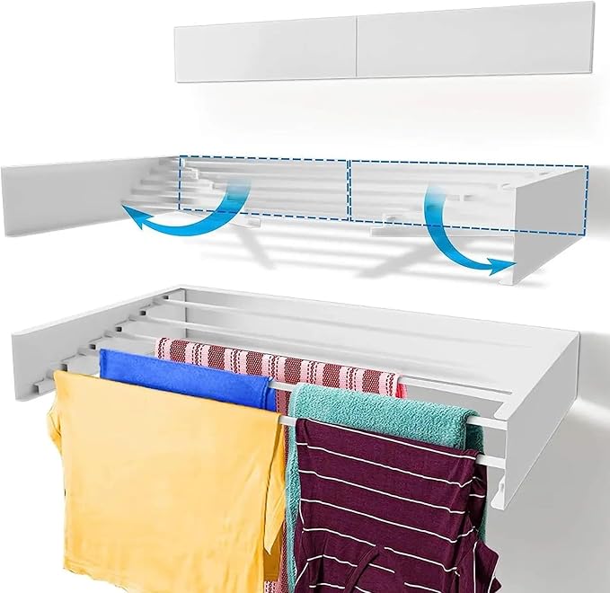 Επιτοίχια Πτυσσόμενη Απλώστρα Ρούχων 100cm Μεταλλική 5 Ράβδων Επιτοίχια Πτυσσόμενη Απλώστρα Ρούχων 100cm Μεταλλική 5 Ράβδων