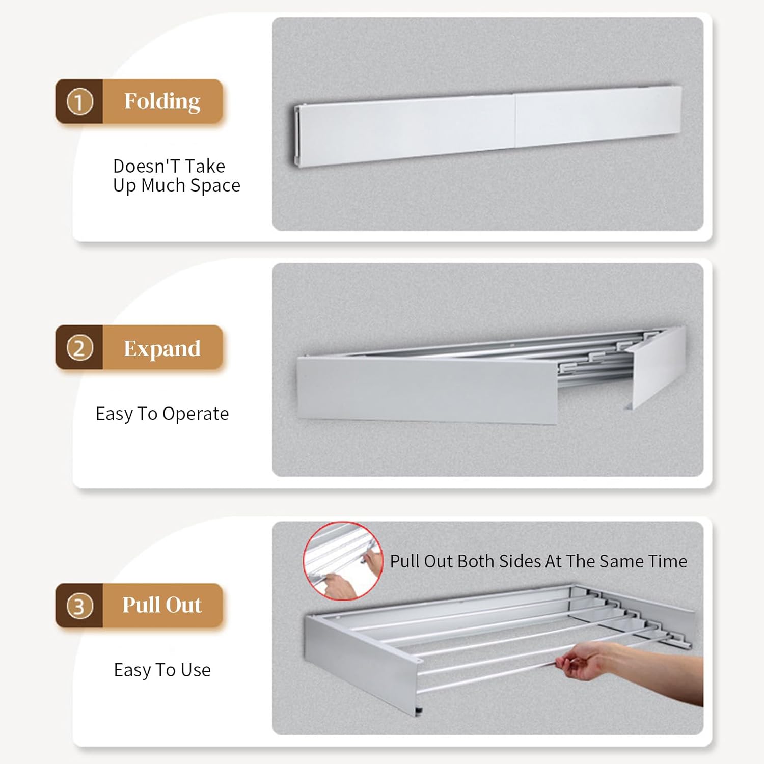 Επιτοίχια Πτυσσόμενη Απλώστρα Ρούχων 100cm Μεταλλική 5 Ράβδων Επιτοίχια Πτυσσόμενη Απλώστρα Ρούχων 100cm Μεταλλική 5 Ράβδων