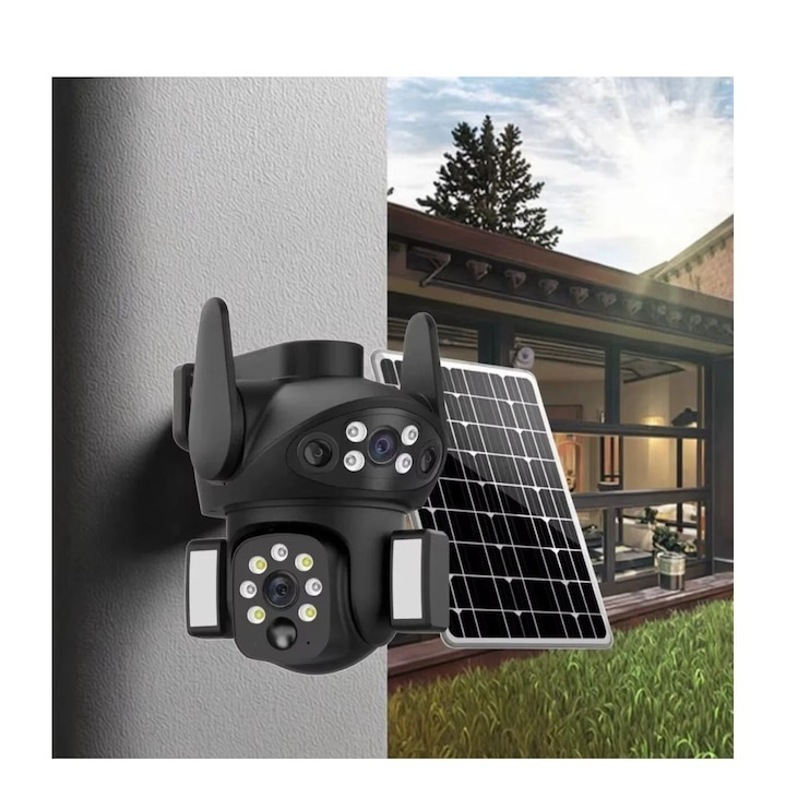 Ασύρματη Ηλιακή Κάμερα Ασφαλείας 8MP Διπλής Κατεύθυνσης Ασύρματη Ηλιακή Κάμερα Ασφαλείας 8MP Διπλής Κατεύθυνσης