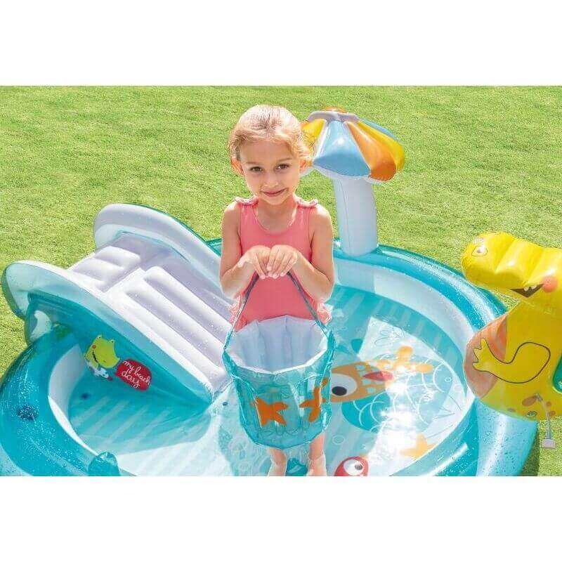 Intex Παιδική Πισίνα με Νεροτσουλήθρα, Παιχνίδια και Ντουζάκι 201x170x84cm για Ηλικίες 2+ Intex Παιδική Πισίνα με Νεροτσουλήθρα, Παιχνίδια και Ντουζάκι 201x170x84cm για Ηλικίες 2+