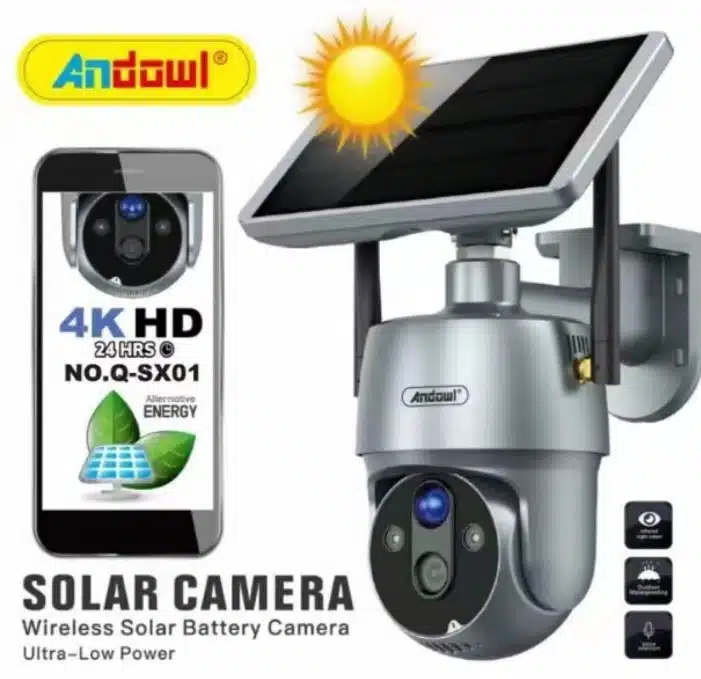 IP Κάμερα Παρακολούθησης Wi-Fi 1080p Full HD Αδιάβροχη Μπαταρίας με Αμφίδρομη Επικοινωνία, Νυχτερινή Λήψη και Εφαρμογή σε Ασημί Χρώμα Andowl IP Κάμερα Παρακολούθησης Wi-Fi 1080p Full HD Αδιάβροχη Μπαταρίας με Αμφίδρομη Επικοινωνία, Νυχτερινή Λήψη και Εφαρμογή σε Ασημί Χρώμα Andowl