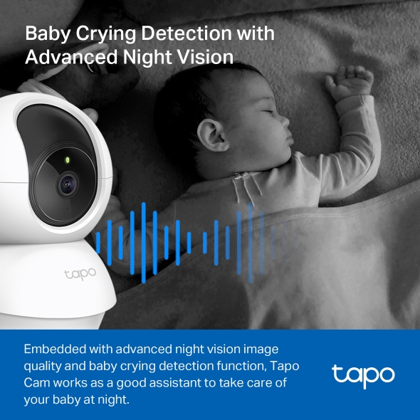 IP Κάμερα Παρακολούθησης Wi-Fi Full HD 1080p με Αμφίδρομη Επικοινωνία, Pan/Tilt & Ανίχνευση Κίνησης - Tapo IP Κάμερα Παρακολούθησης Wi-Fi Full HD 1080p με Αμφίδρομη Επικοινωνία, Pan/Tilt & Ανίχνευση Κίνησης - Tapo