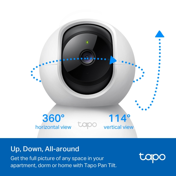 IP Κάμερα Παρακολούθησης Wi-Fi Full HD 1080p με Αμφίδρομη Επικοινωνία, Pan/Tilt & Ανίχνευση Κίνησης - Tapo IP Κάμερα Παρακολούθησης Wi-Fi Full HD 1080p με Αμφίδρομη Επικοινωνία, Pan/Tilt & Ανίχνευση Κίνησης - Tapo