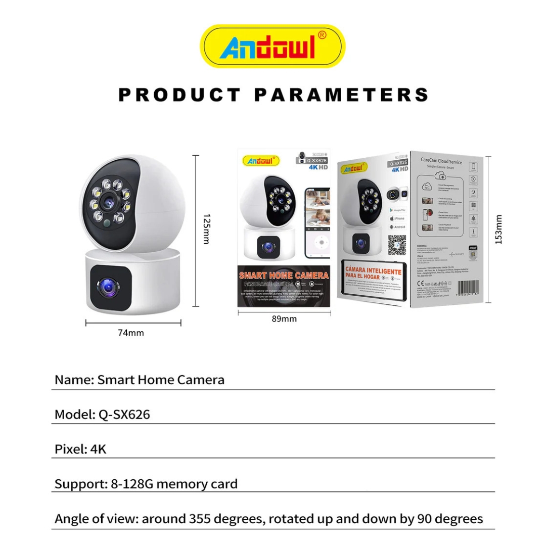 IP Κάμερα Wi-Fi Full HD+ 3MP με Ανίχνευση Κίνησης & Νυχτερινή Όραση - Andowl IP Κάμερα Wi-Fi Full HD+ 3MP με Ανίχνευση Κίνησης & Νυχτερινή Όραση - Andowl