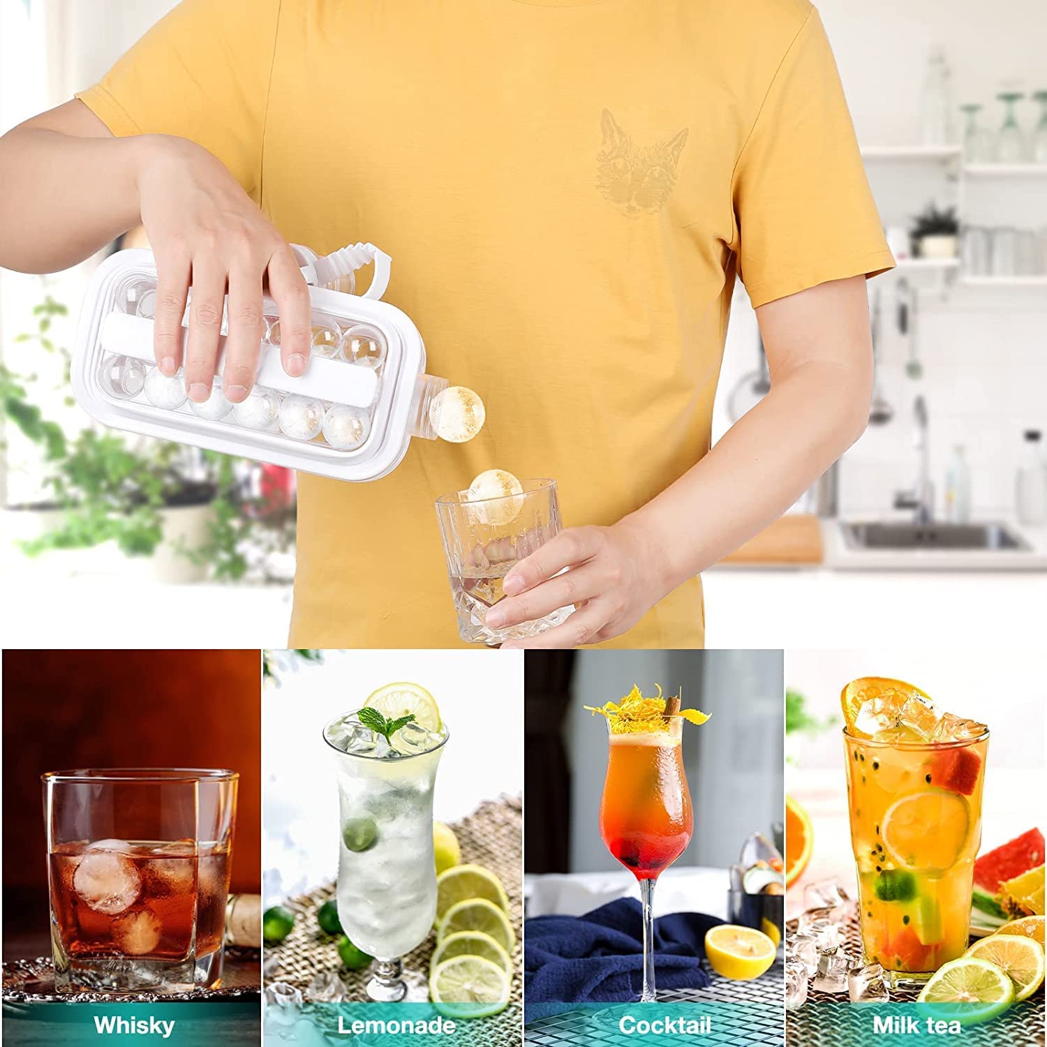 Ισοθερμική Παγοθήκη - Παγοκύστη Ice Ball Maker για Παγάκια με 1 Κίνηση. Ισοθερμική Παγοθήκη - Παγοκύστη Ice Ball Maker για Παγάκια με 1 Κίνηση.