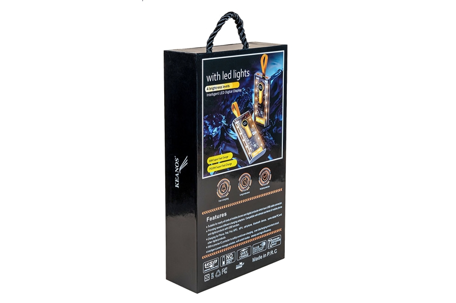 Ισχυρό Powerbank Γρήγορης Φόρτισης 20000 mAh και Φακός με 2 Θύρες USB & 1 Θύρα Type-C - Έως και 3 Συσκευές Παράλληλης Φόρτισης - KEANOS Black Panther Power Bank Ισχυρό Powerbank Γρήγορης Φόρτισης 20000 mAh και Φακός με 2 Θύρες USB & 1 Θύρα Type-C - Έως και 3 Συσκευές Παράλληλης Φόρτισης - KEANOS Black Panther Power Bank
