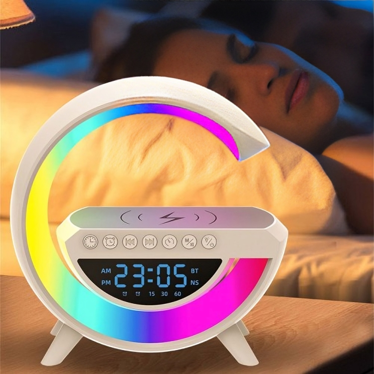 Ηχείο RGB με Ασύρματη Φόρτιση, Ρολόι, Ραδιόφωνο & Οθόνη LED - Bluetooth LED USB Ηχείο RGB με Ασύρματη Φόρτιση, Ρολόι, Ραδιόφωνο & Οθόνη LED - Bluetooth LED USB