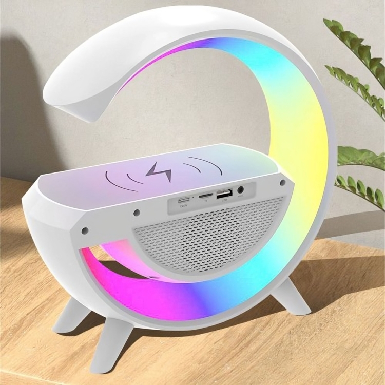 Ηχείο RGB με Ασύρματη Φόρτιση, Ρολόι, Ραδιόφωνο & Οθόνη LED - Bluetooth LED USB Ηχείο RGB με Ασύρματη Φόρτιση, Ρολόι, Ραδιόφωνο & Οθόνη LED - Bluetooth LED USB