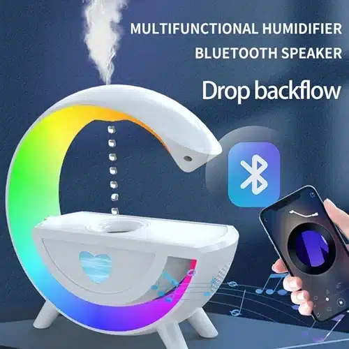 Ηχείο - Υγραντήρας με Bluetooth και Φωτισμό RGB για Αρωματοθεραπεία σε Λευκό Home Theory Ηχείο - Υγραντήρας με Bluetooth και Φωτισμό RGB για Αρωματοθεραπεία σε Λευκό Home Theory