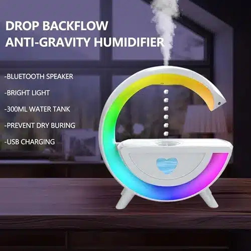 Ηχείο - Υγραντήρας με Bluetooth και Φωτισμό RGB για Αρωματοθεραπεία σε Λευκό Home Theory Ηχείο - Υγραντήρας με Bluetooth και Φωτισμό RGB για Αρωματοθεραπεία σε Λευκό Home Theory
