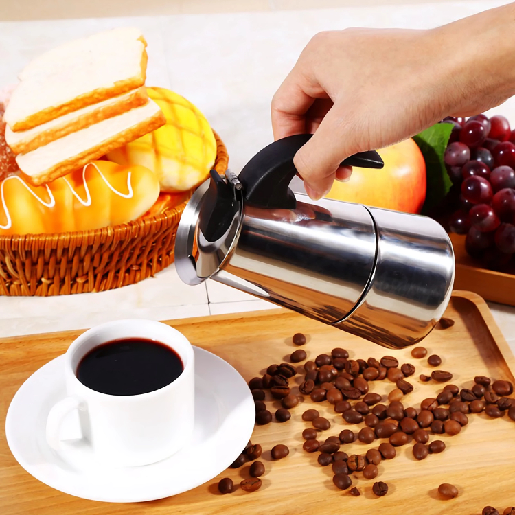 Καφετιέρα 100 mL για Espresso από Ανωξείδωτο Ατσάλι - Hoomei Καφετιέρα 100 mL για Espresso από Ανωξείδωτο Ατσάλι - Hoomei