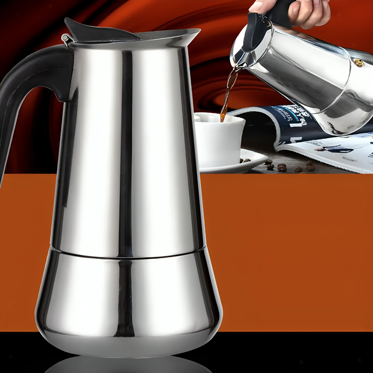Καφετιέρα 100 mL για Espresso από Ανωξείδωτο Ατσάλι - Hoomei Καφετιέρα 100 mL για Espresso από Ανωξείδωτο Ατσάλι - Hoomei
