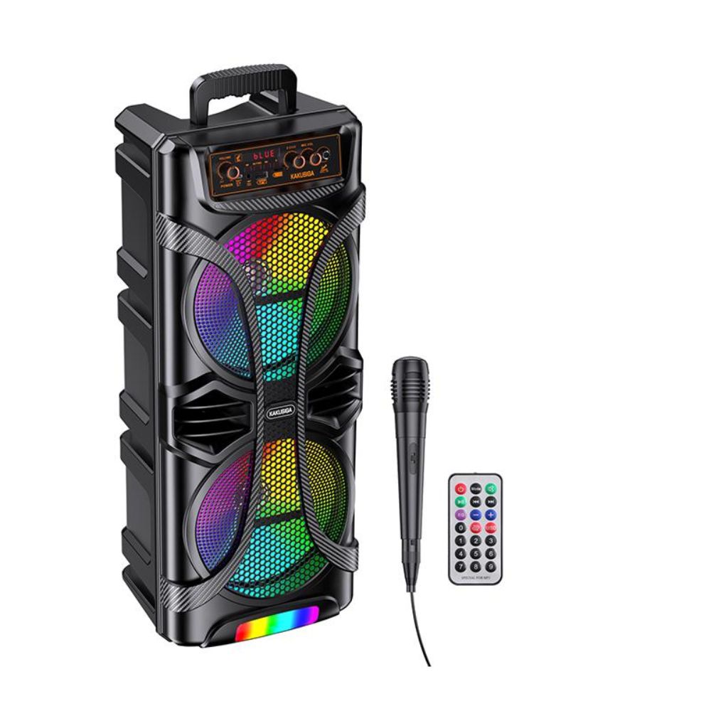 KAKUSIGA Bluetooth Speaker με Subwoofer, LED Lights και TWS – USB/TF/AUX KAKUSIGA Bluetooth Speaker με Subwoofer, LED Lights και TWS – USB/TF/AUX