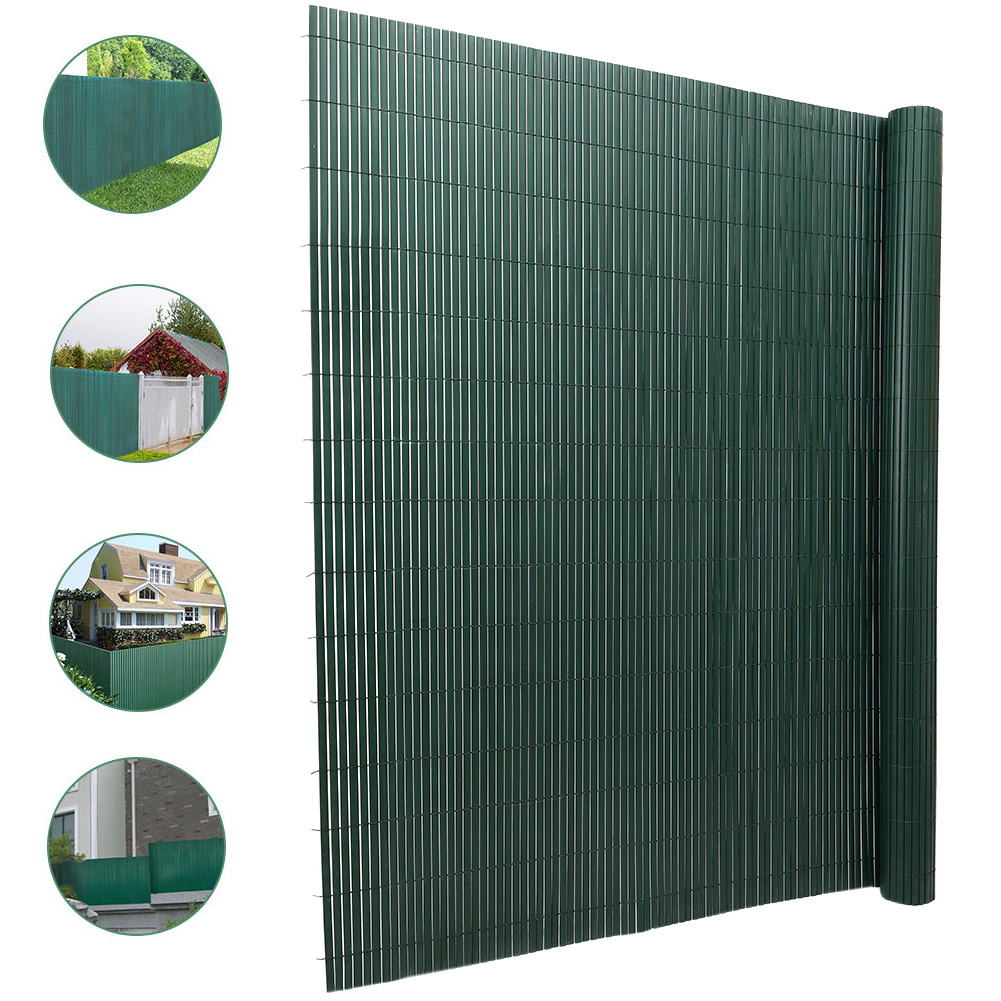 Καλαμωτή Περίφραξη PVC 150 x 500cm Πράσινη 10mm για Κήπο και Μπαλκόνι Καλαμωτή Περίφραξη PVC 150 x 500cm Πράσινη 10mm για Κήπο και Μπαλκόνι