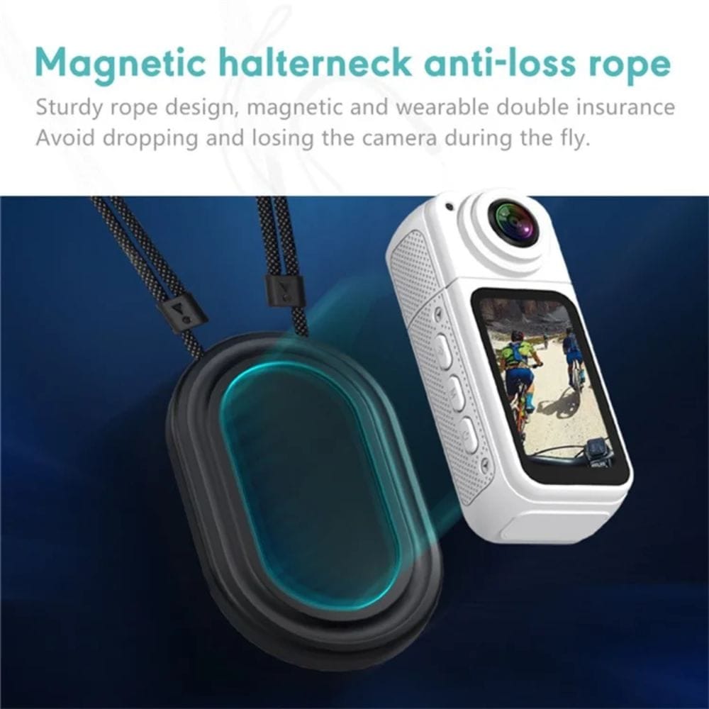 Κάμερα Αντίχειρα WiFi Με Περιστρεφόμενο Φακό - Mini Action Camera 2.7K HD Κάμερα Αντίχειρα WiFi Με Περιστρεφόμενο Φακό - Mini Action Camera 2.7K HD