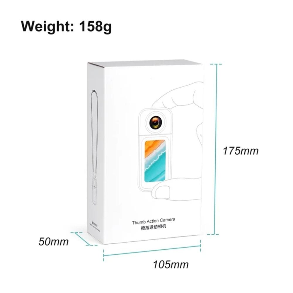 Κάμερα Αντίχειρα WiFi Με Περιστρεφόμενο Φακό - Mini Action Camera 2.7K HD Κάμερα Αντίχειρα WiFi Με Περιστρεφόμενο Φακό - Mini Action Camera 2.7K HD