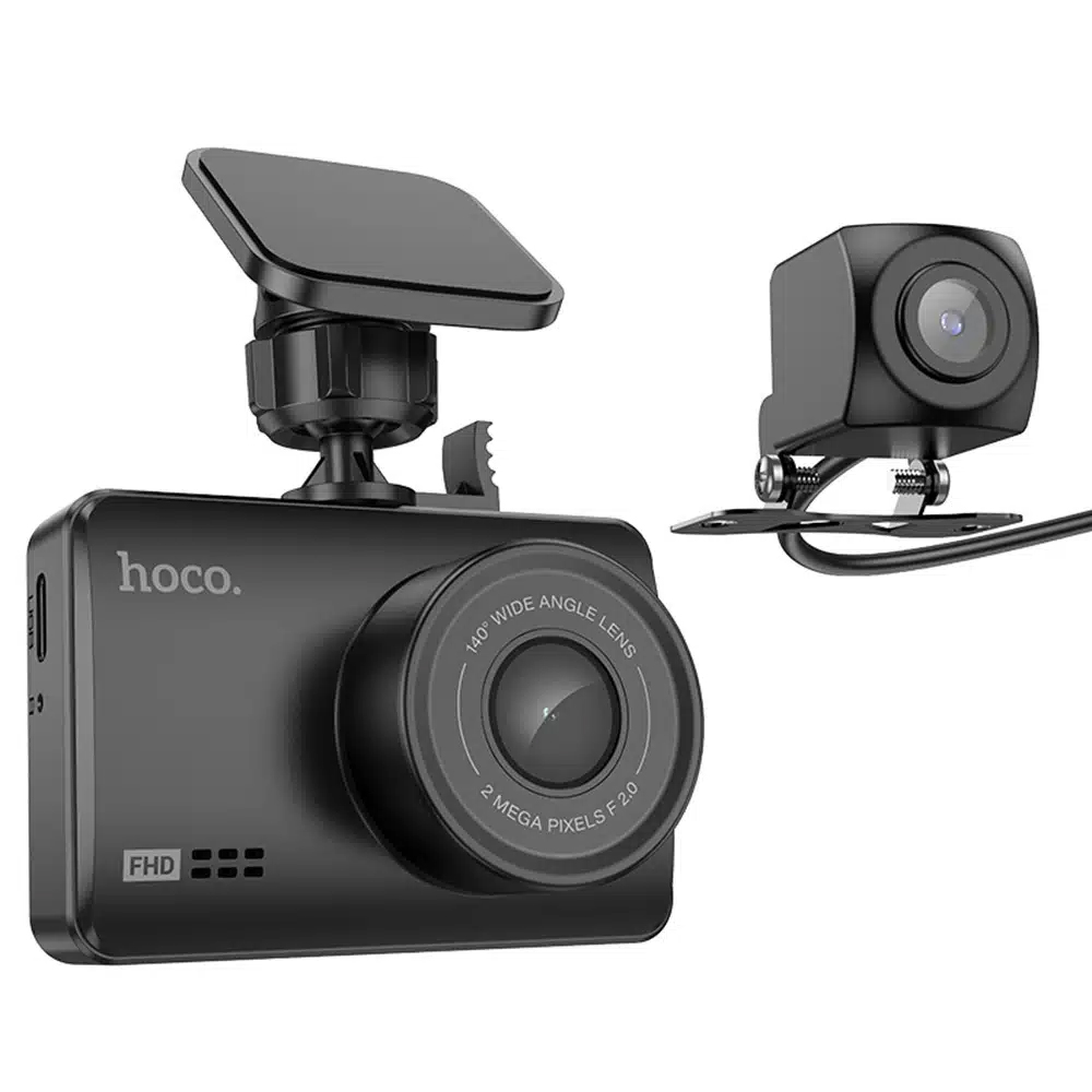 Κάμερα DVR Αυτοκινήτου με Καταγραφικό - Οθόνη για Παρμπρίζ και Κάμερα Οπισθοπορείας Hoco Μαύρη Κάμερα DVR Αυτοκινήτου με Καταγραφικό - Οθόνη για Παρμπρίζ και Κάμερα Οπισθοπορείας Hoco Μαύρη