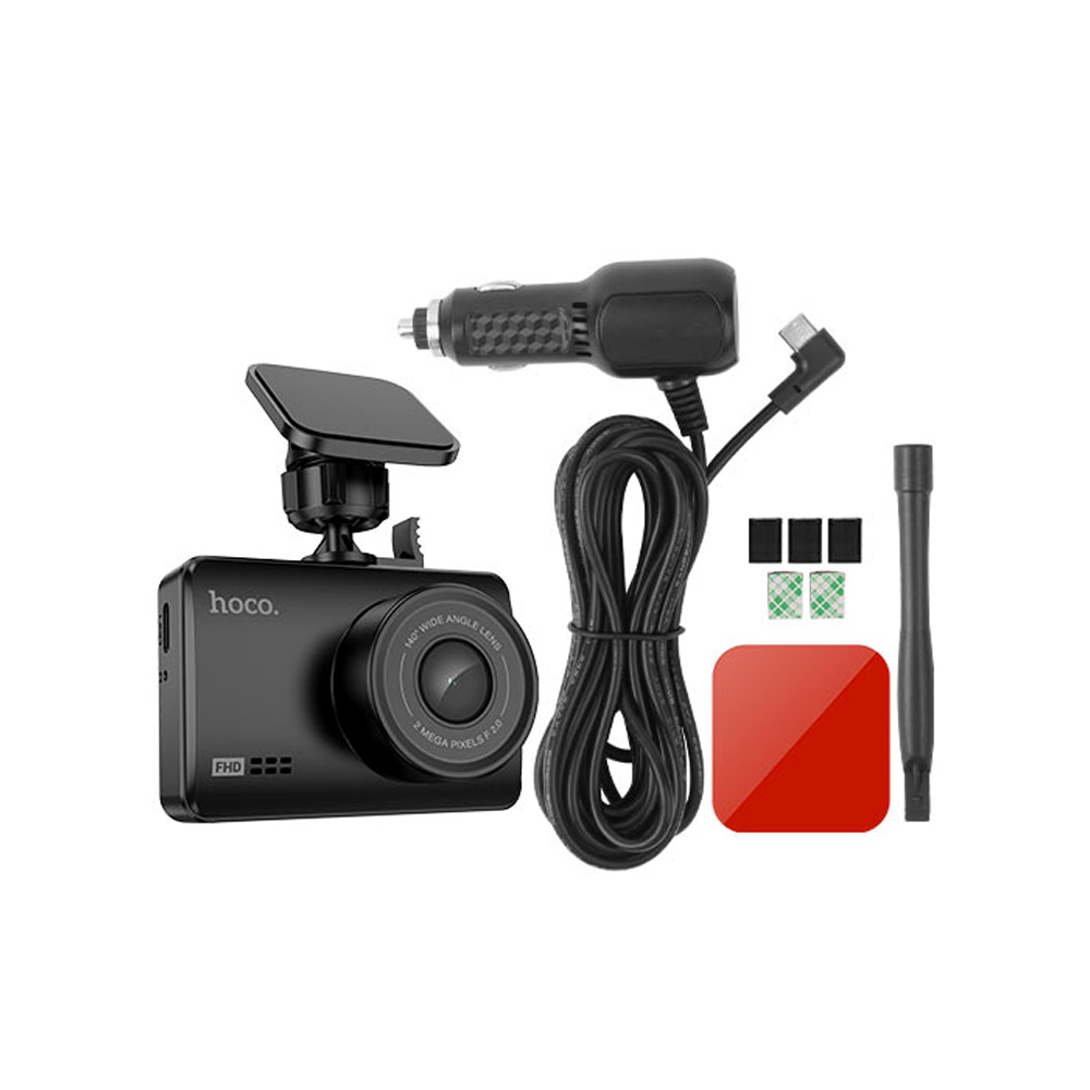 Κάμερα DVR Wifi Αυτοκινήτου με Καταγραφικό - Οθόνη και Αυτοκόλλητο για Παρμπρίζ Hoco Μαύρη Κάμερα DVR Wifi Αυτοκινήτου με Καταγραφικό - Οθόνη και Αυτοκόλλητο για Παρμπρίζ Hoco Μαύρη
