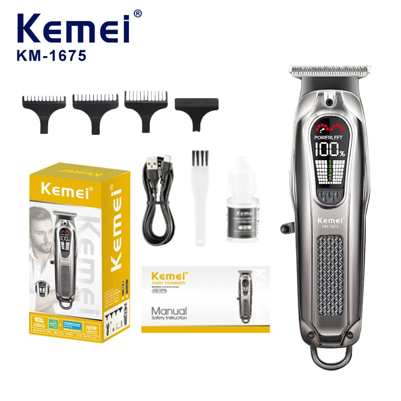 Kemei Επαναφορτιζόμενη Κουρευτική Μηχανή με Οθόνη LCD Kemei Επαναφορτιζόμενη Κουρευτική Μηχανή με Οθόνη LCD