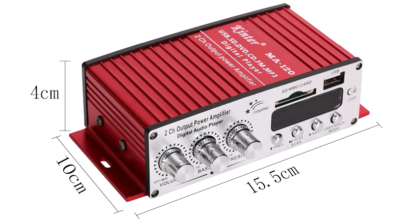 Kinter Mini Ραδιοενισχυτής - Ψηφιακή Συσκευή Αναπαραγωγής Ήχου με 2 Κανάλια & Τηλεκοντρόλ - Digital Audio Player 20W Kinter Mini Ραδιοενισχυτής - Ψηφιακή Συσκευή Αναπαραγωγής Ήχου με 2 Κανάλια & Τηλεκοντρόλ - Digital Audio Player 20W