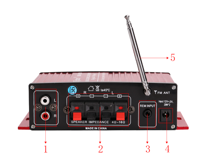 Kinter Mini Ραδιοενισχυτής - Ψηφιακή Συσκευή Αναπαραγωγής Ήχου με 2 Κανάλια & Τηλεκοντρόλ - Digital Audio Player 20W Kinter Mini Ραδιοενισχυτής - Ψηφιακή Συσκευή Αναπαραγωγής Ήχου με 2 Κανάλια & Τηλεκοντρόλ - Digital Audio Player 20W