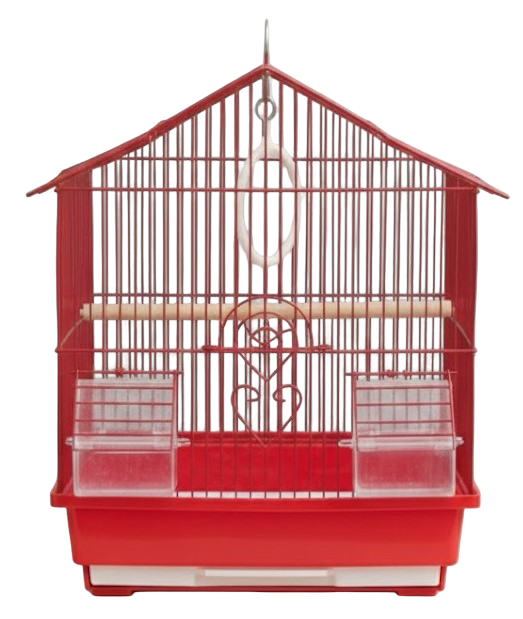 Κλουβί Πουλιών Μεταλλικό Κόκκινο 33x23x36cm με Ταΐστρες και Παιχνίδι Κλουβί Πουλιών Μεταλλικό Κόκκινο 33x23x36cm με Ταΐστρες και Παιχνίδι