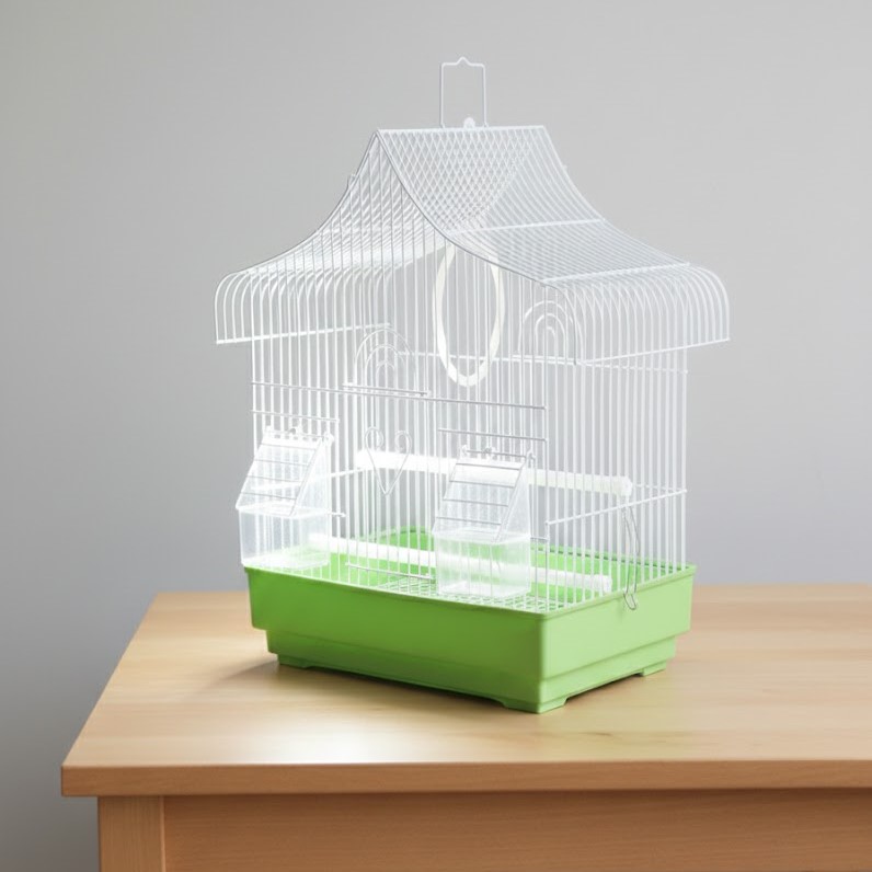 Κλουβί Πουλιών Μεταλλικό Πράσινο 33x23x36cm με Ταΐστρες και Παιχνίδι Κλουβί Πουλιών Μεταλλικό Πράσινο 33x23x36cm με Ταΐστρες και Παιχνίδι