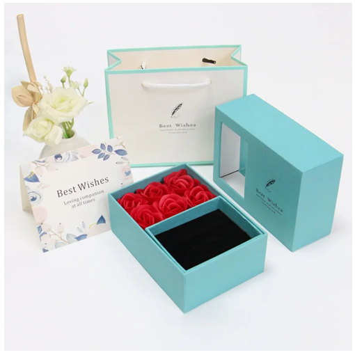 Κουτάκι δώρου με 6 Τριαντάφυλλα, Θήκη για Κόσμημα και Συσκευασία Δώρου 95x150x45mm Κουτάκι δώρου με 6 Τριαντάφυλλα, Θήκη για Κόσμημα και Συσκευασία Δώρου 95x150x45mm