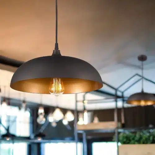 Κρεμαστό Φωτιστικό Οροφής E27 110-240V 60W 35x15x130cm Μαύρο/Χρυσό Κρεμαστό Φωτιστικό Οροφής E27 110-240V 60W 35x15x130cm Μαύρο/Χρυσό