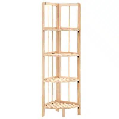 Ξύλινο Γωνιακό Ράφι 4 Επιπέδων 28x28x110cm Ξύλινο Γωνιακό Ράφι 4 Επιπέδων 28x28x110cm