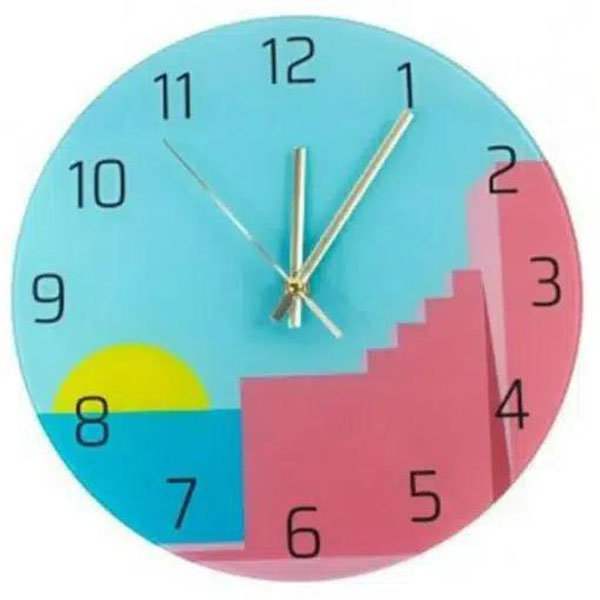 Ξύλινο Ρολόι Τοίχου Quartz Διαμέτρου 30cm με Μεγάλους Αριθμούς και Όμορφα Χρώματα Ξύλινο Ρολόι Τοίχου Quartz Διαμέτρου 30cm με Μεγάλους Αριθμούς και Όμορφα Χρώματα